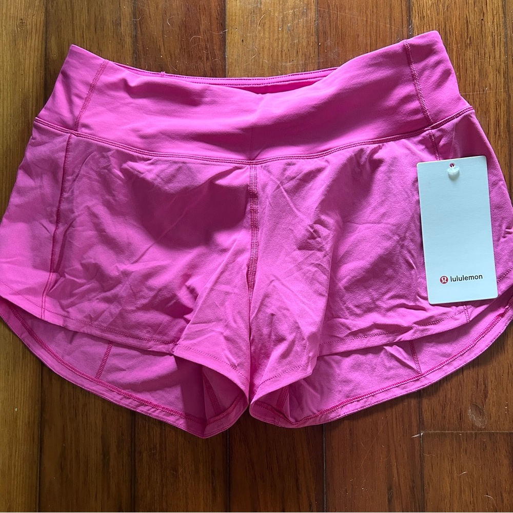 Lululemon speed up shorts 6 sonic pink NWT